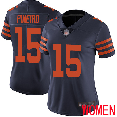Chicago Bears Limited Navy Blue Women Eddy Pineiro Jersey NFL Football 15 Rush Vapor Untouchable